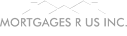 Logo of Mortgages R Us Inc. with homes roof lines with slogan underneath saying We close loans fast